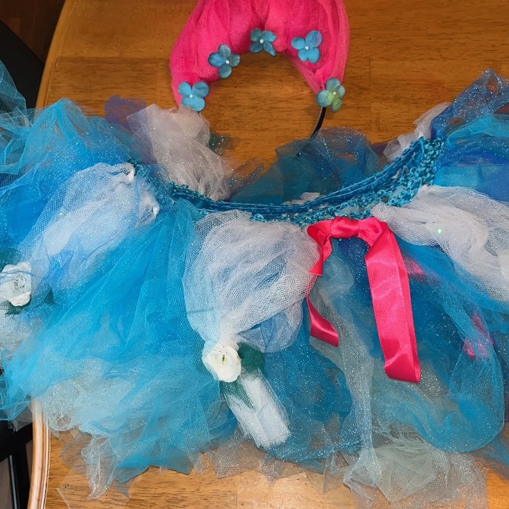 Handmade Trolls Poppy Headband and Tutu